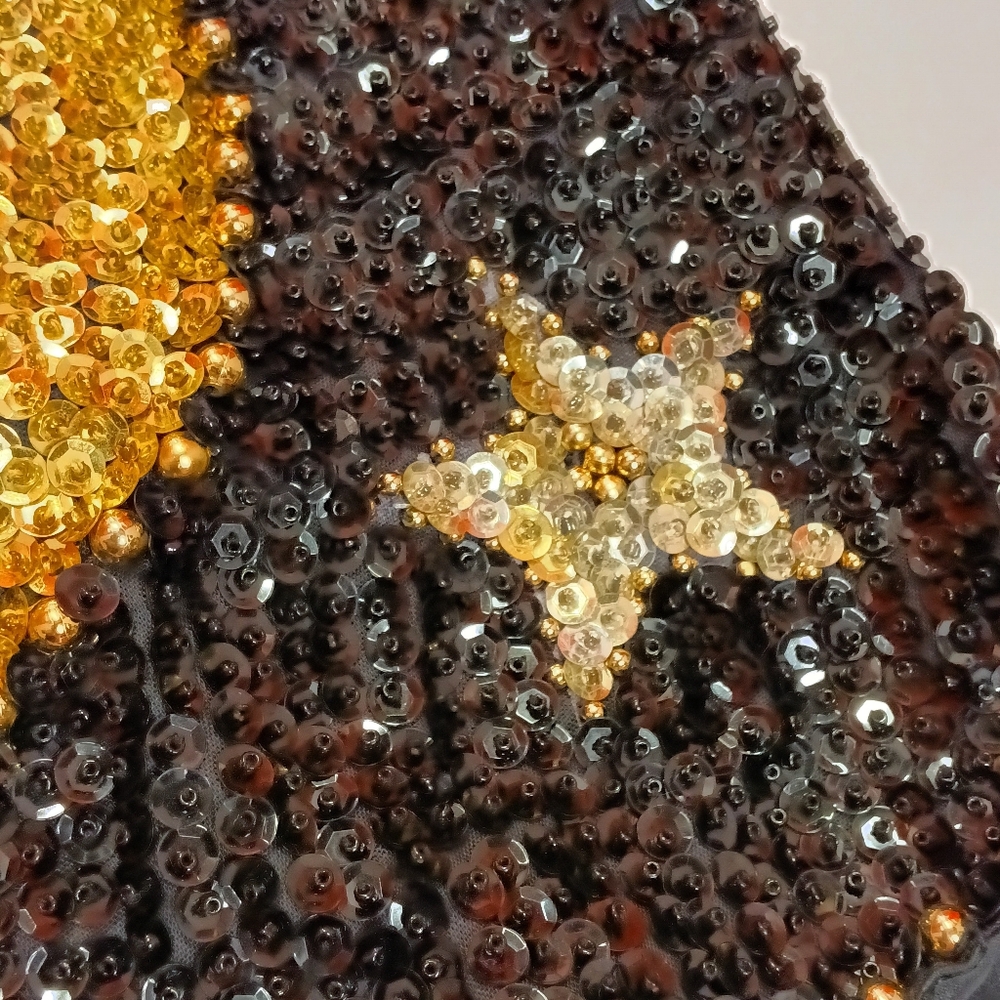 NEW NOS Beaded & Sequin Dressy Vest Celestial Moon/Stars Vest - Picture 8 of 12